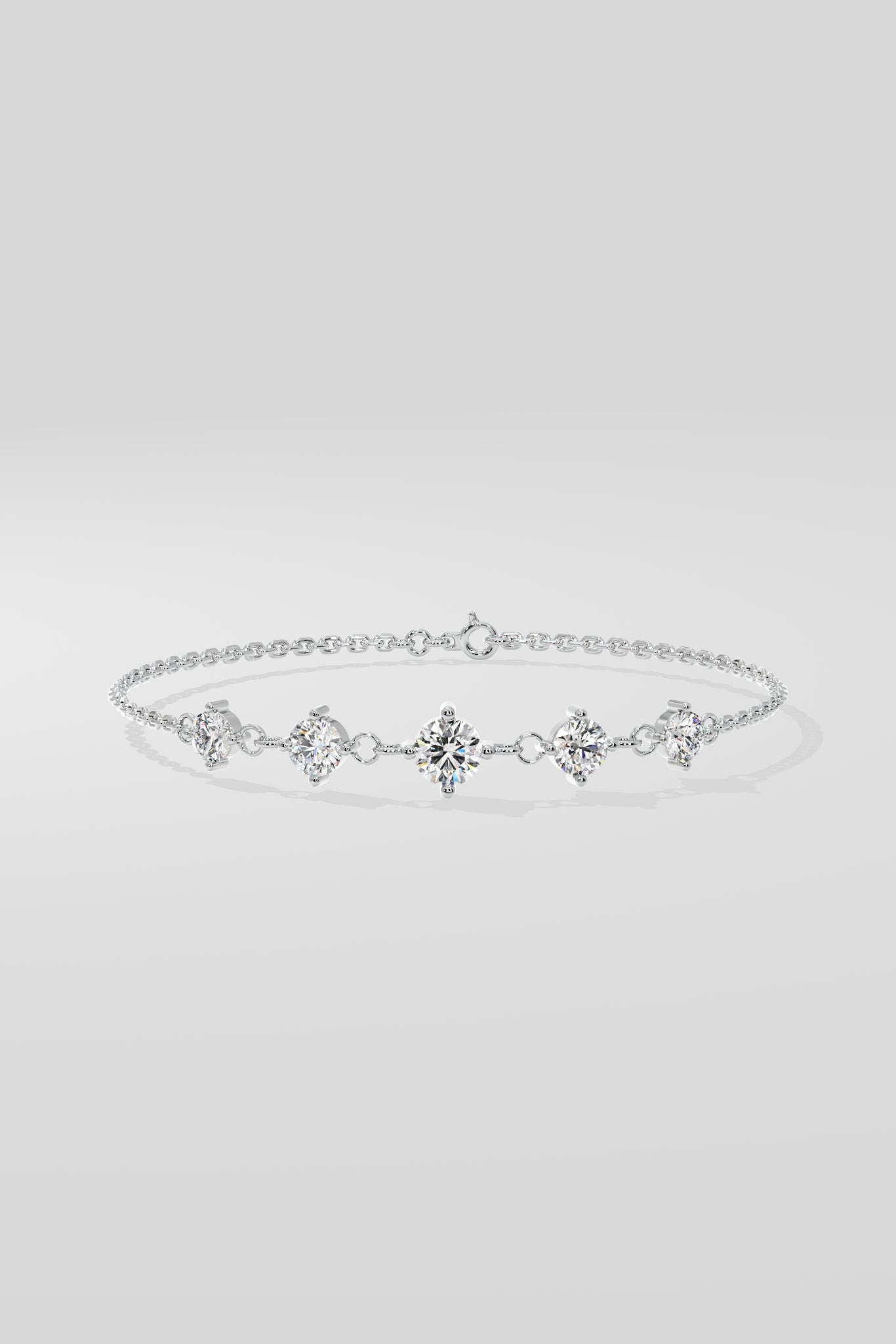 5 Stone Graduation Diamond Bracelet – Lustr Diamonds