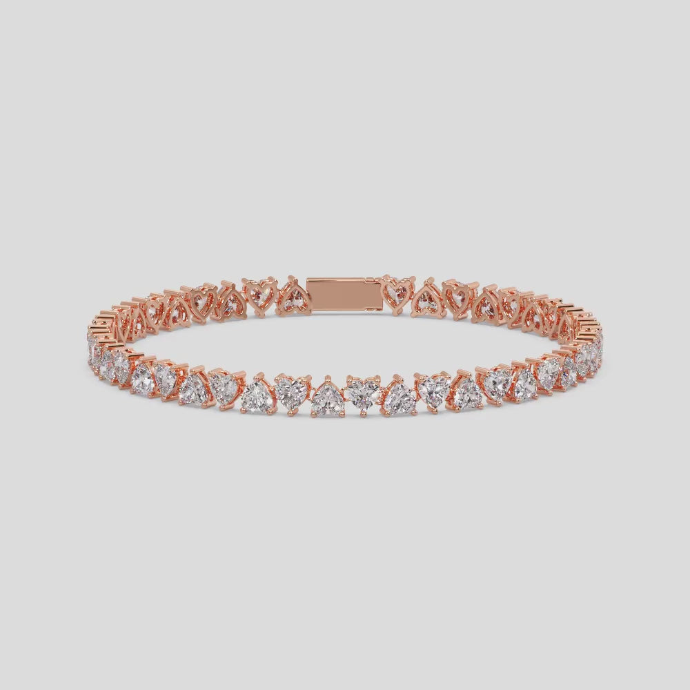 Single Diamond Heart Bracelet